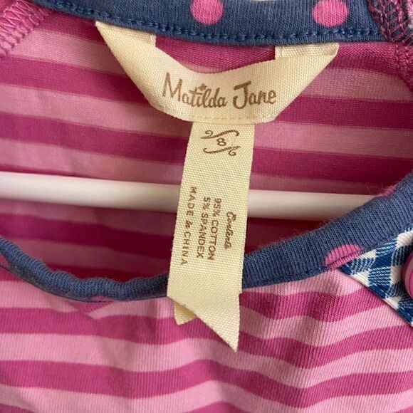 Matilda Jane In Disguise Top Stripes Clocks Long Sleeves Size 8 Style# 24121T - Picture 3 of 4